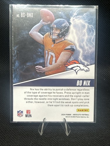 2024 Panini Assoluto - By Storm Bo Nix #BS-BNX (RC) - Foto 6 di 6