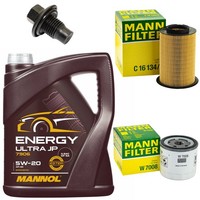 MotoröL Filter Set 5W-20 5 Liter + ÖLablassschraube FüR Ford C-Max II Kuga II
