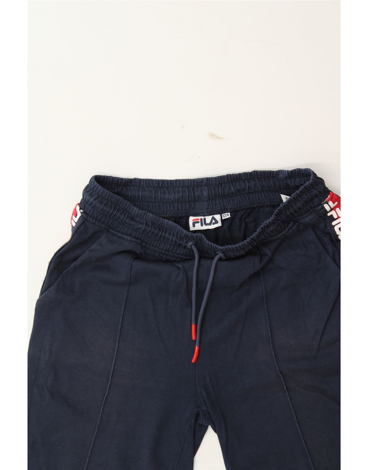 Pantaloncini sportivi FILA ragazzo grafica 11 12 anni blu navy colorblock cotone CN10