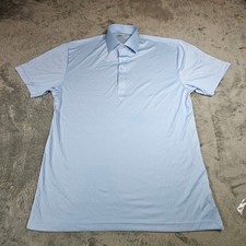 Collars  Co Polo Shirt Mens Medium Blue Short Sleeve Dress Collar Performance