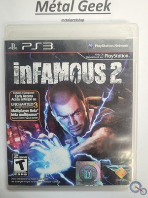 InFamous 2 Ps3 CIB EN/FR Tested Free Shipping in Canada !!