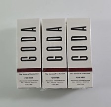 3 Goda For Her Pheromone Infused Perfume 0.5 fl oz 15ml Jasmine Peony Rose Lot