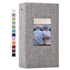 Photo Album 4X6 with 300 Pockets Fabric Linen Cover Photo Book Slip-In Pictur
