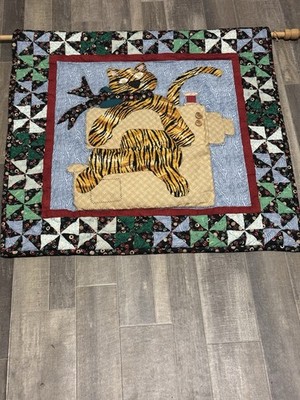 Vintage 1990s Sew Spoiled Cat Quilt Wall Hanging Pattern Mary Lou & Company