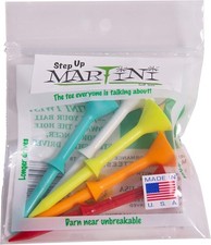 Martini Golf 3-1/4" Durable Plastic Tees 5-Pack Assorted Colors