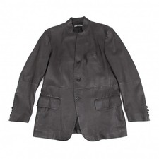 ISSEY MIYAKE MEN Lamb Leather Stand-collar Jacket Size 4 K-128728 