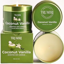 Huge Sale Coconut Vanilla Soy Wax Scented Candle Perfect Gift for Fall Christmas