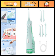 Portable Cordless Water Flosser, 300ML Rechargeable Oral Irrigator, 4 Modes, 5 T