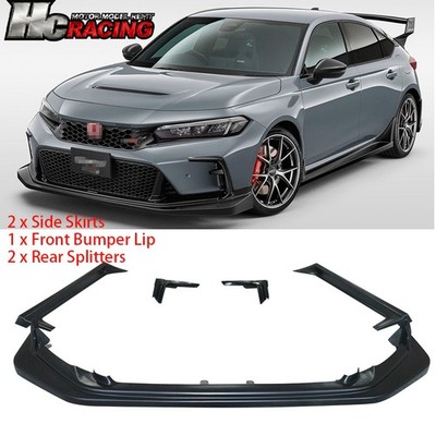 Front Bumper Lip Side Skirts Rear Splitters Kits For 23UP Honda Civic FL5 Type-R