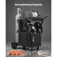 VEVOR Welding Cart, 2-Tier Heavy Duty Welder Cart with Anti-Theft Lockable Cab
