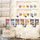 3 x GB RM FDC: 2007 HARRY POTTER - Set & Sheets + Bureau & Alcester Cancels