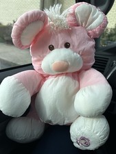 Fisher-Price Puffalump Pink White Mouse 17" 1987 VTG Plush Stuffed Animal 8013