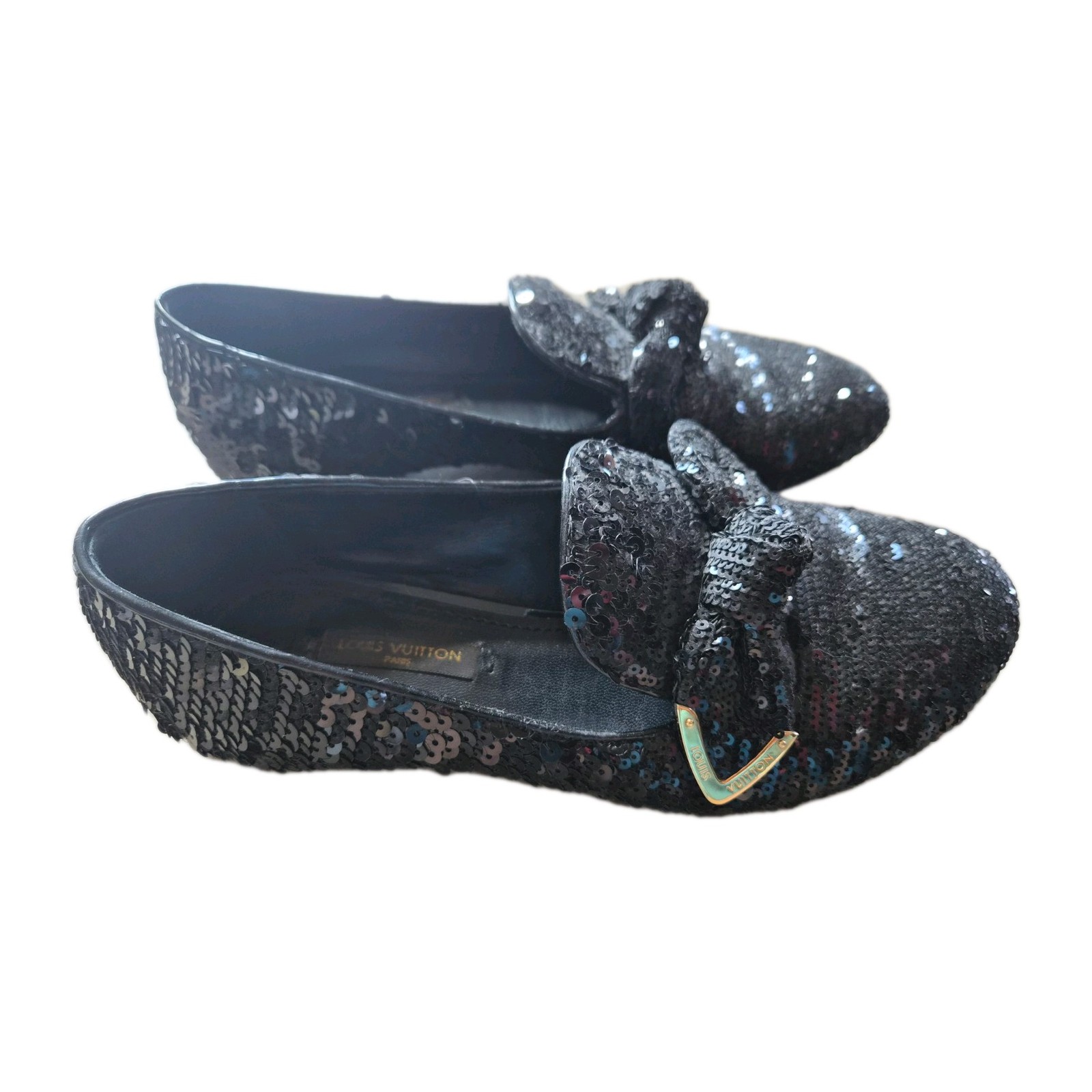 Authentic Louis Vuitton Sequence Black Loafer Siz… - image 2
