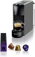 Krups Nespresso Essenza Mini Grey Espresso Coffee Machine Original Pods 19 Bar