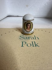 Sarah Polk First Lady Thimble Franklin Porcelain Limited Ed 1978