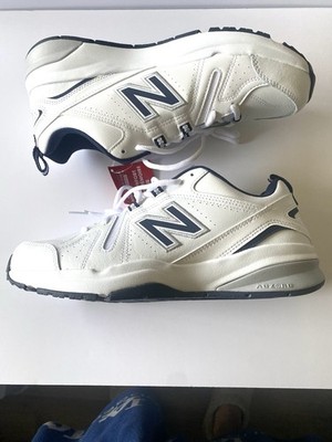New Balance 608v5 White Navy Leather Low Top MX608WN5 Athletic 2021
