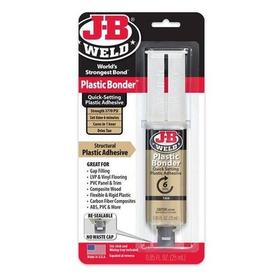 J-B Weld 0.85 oz. Plastic Bonder Epoxy Quick Setting Adhesive w/ Resealable Cap