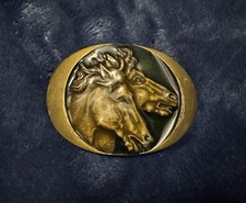 Wild Horses Indiana Metal Craft 1982 Vintage Belt Buckle