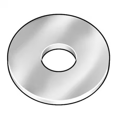 Round Rivet Washer, 1/8 In Id, 3/8 In Od, Aluminum, Plain Finish, 500 Pk,