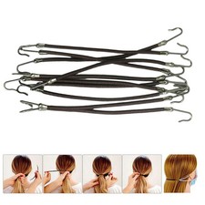 10 Pieces Girls Ties Hair Ponytail Hooks Bungee Bands Elastic Elastic Clips Hair
