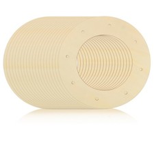 LOYORTY 20PCS 10 Inch Wooden Wreath Form, 2.5mm 20PCS-10 Inch, Natural Wood 