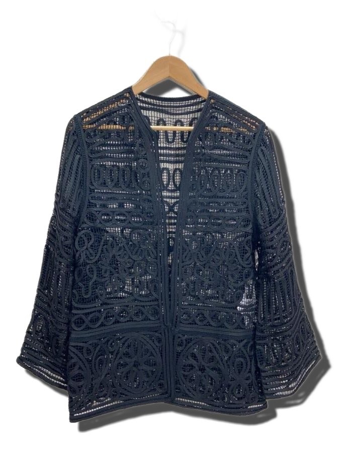 AMERI BATTEN LACE LIKE KNIT JACKET Jacket Free 01… - image 1