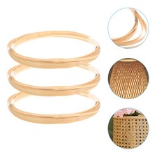 3 Sets Reusable Bamboo Basket Strips for Crafting and Home Decoration Khaki