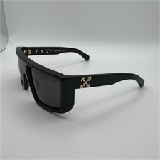 Off-White Square Oversized Black Plastic Sunglasses Gray Lens OERI004 1007
