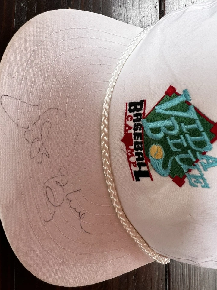 Gorra de campamento de béisbol Vida azul autografiada oficial Vida azul Foto 4 de 4