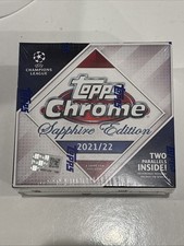 2021-2022 Topps Chrome UEFA Champions League Sapphire Edition Hobby Box Sealed