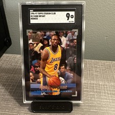 KOBE BRYANT 1996-97 Stadium Club Rookie CARD #R12 RC GRADED SGC 9 MT LAKERS. rookie card picture