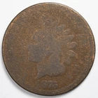 1876 Indian Head Cent - Fair/ About Good