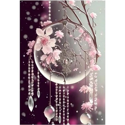Diamant Painting Traumfänger Set pink violett 30x40cm Basteldekoration Geschenk - Bild 1 von 4