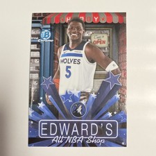 26 Bowman chrome Hobby Stars Anthony Edwards Minnesota Timberwolves #HS-9 Insert