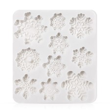 Christmas Snowflake Mold DIY Non-stick Silicone Cake Mold Random Color