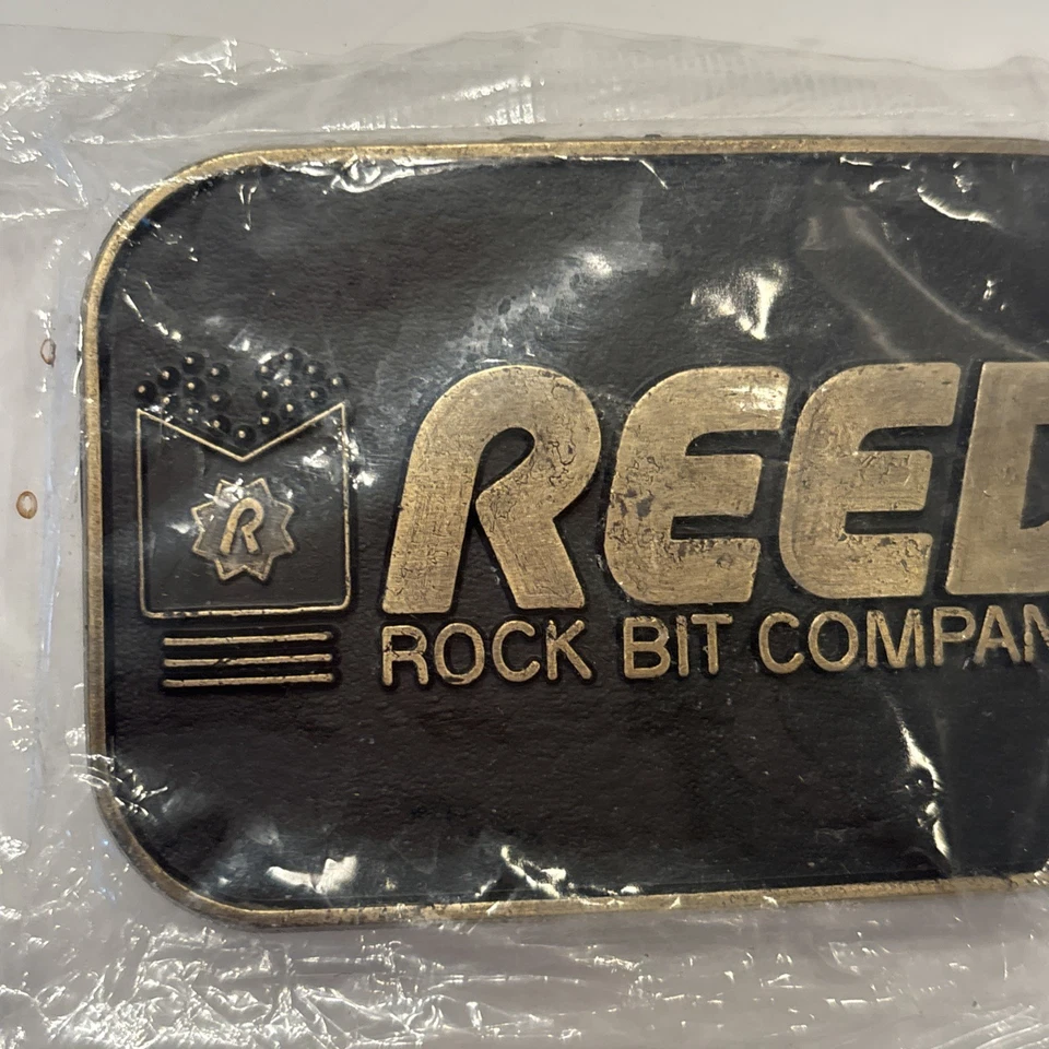Винтажная черная пряжка ремня горнодобывающей компании Reed Rock Bit - Изображение 2 из 4
