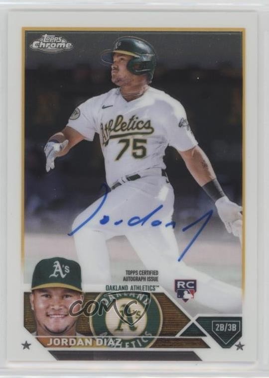 2023 Topps Chrome Rookie Auto Jordan Diaz #RA-JDI Auto RC 0f5t