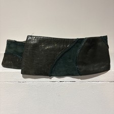 Vintage Green Leather Suede Fashion Waist Belt 26-29  waist