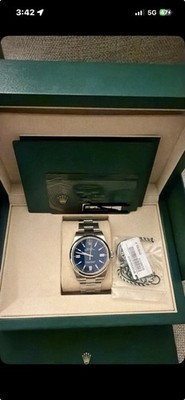2026 NEW Rolex Oyster Perpetual 134300 41mm Med Blue Dial Steel Box Papers