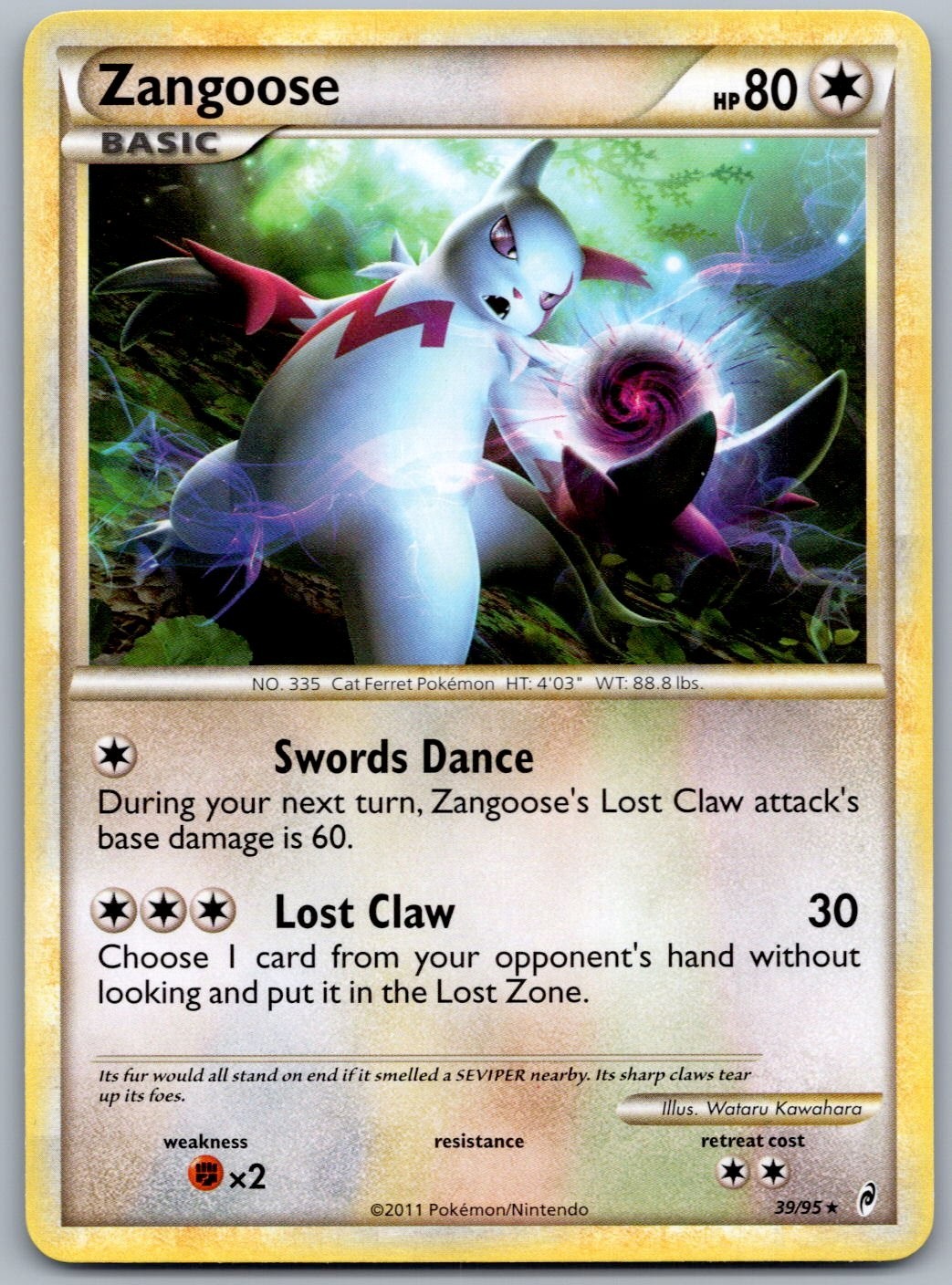 Zangoose - 39/95 - Call Of Legends - Regular Rare - Pokémon TCG LP