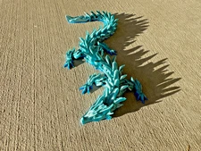 Medium 11 Inch Water Dragon - Articulating Fidget Toy