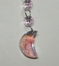 Handmade Suncatcher w/ Swarovski Crystal Rosaline Blue AB Moon  Octagons
