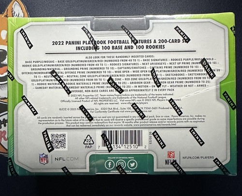 2022 Panini Playbook NFL Football MEGA Box 1 AUTO or Memorabilia Card - Target - Picture 2 of 2