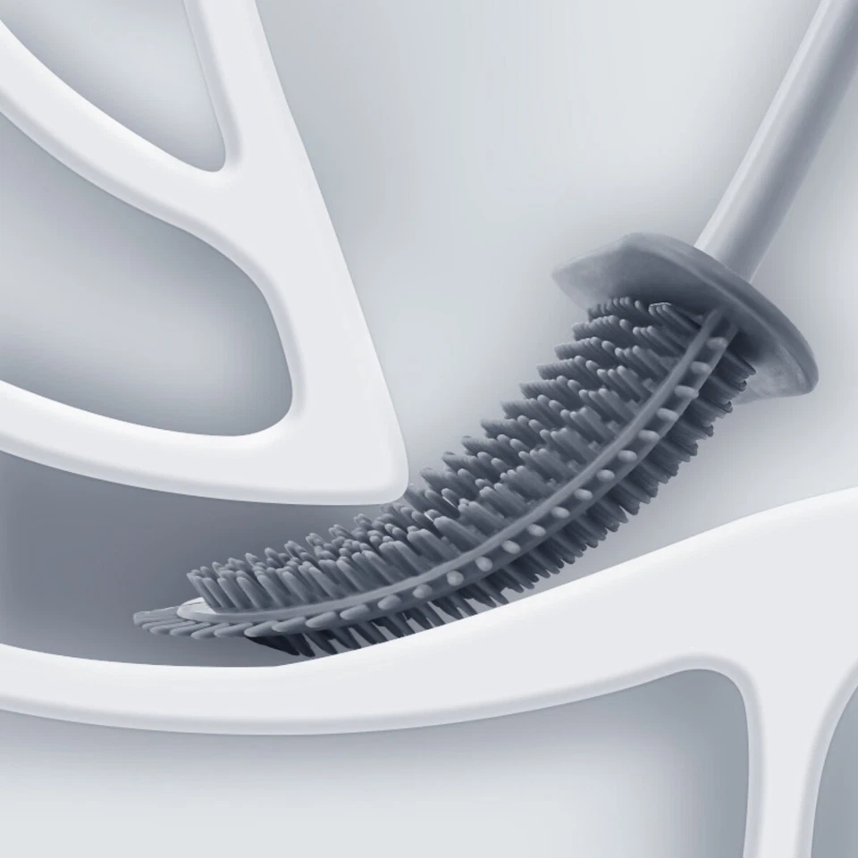 Juego de cepillos de limpieza montados en la pared con soporte para cepillo de inodoro Foto 4 de 4