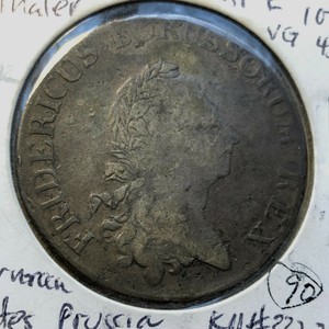 1780-B-German-State-Prussia-Thaler-Taler-Silver-Coin