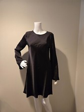 NWOT Gap Boatneck Satin Dress True Black S