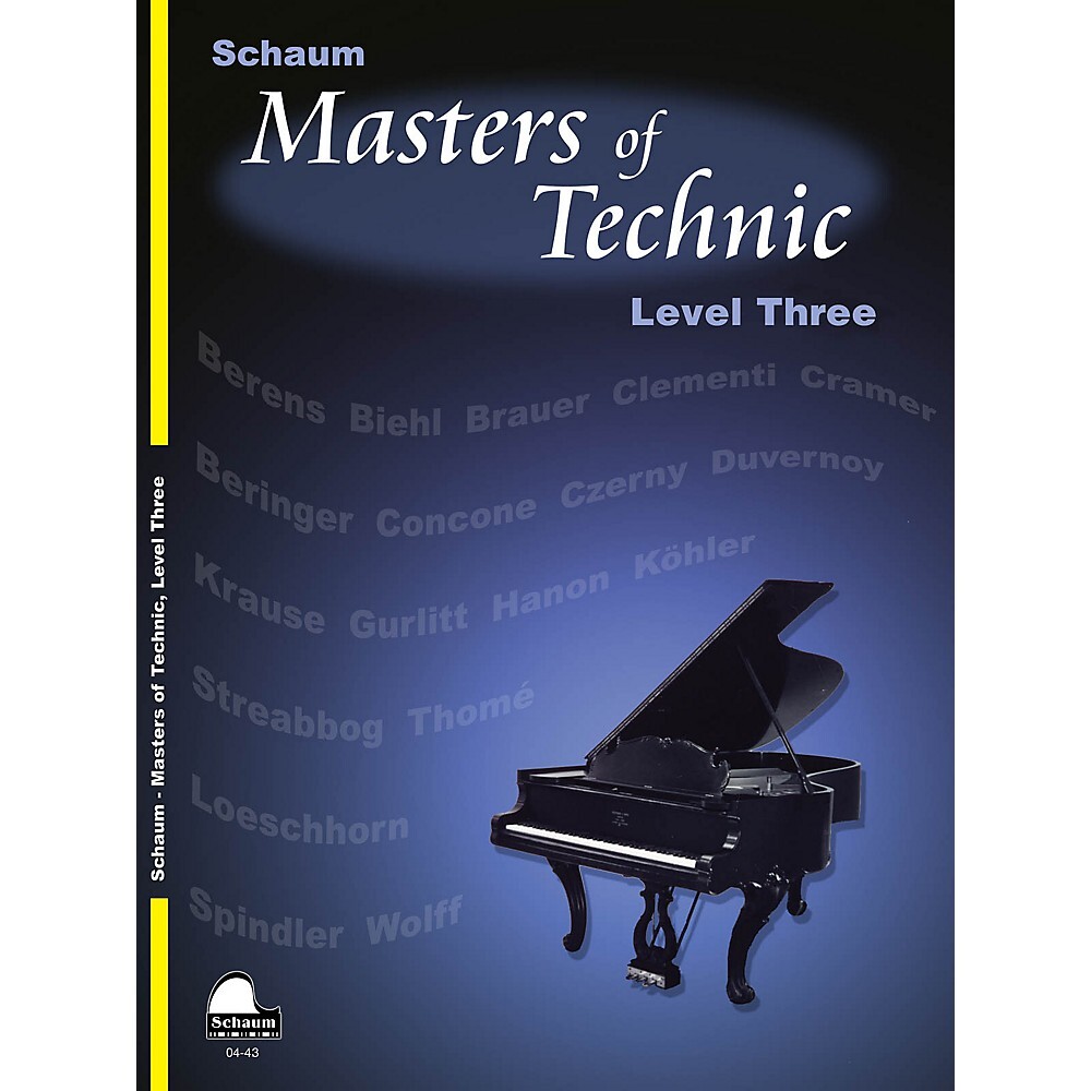 SCHAUM Masters Of Technic, Учебная серия фортепиано Lev 3 в мягком переплете