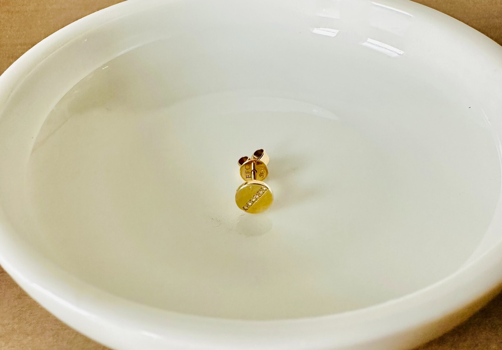 EF COLLECTION Diamond Screw Stud Earring- SINGLE … - image 2