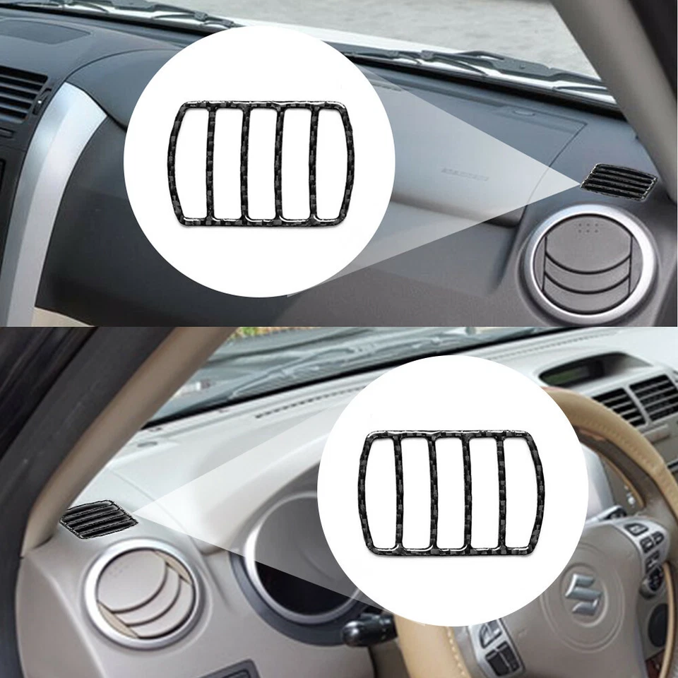 53Pcs Carbon Fiber Full Interior Kit Cover Trim For Suzuki Grand Vitara 2006-13 - Imagem 2 de 4