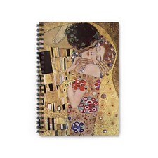 Art Nouveau Love Couple By Klimt Spiral Notebook - Ruled Line for Creative Minds